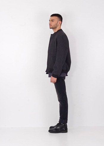 Bomber erkek yün kaban - Görsel 3