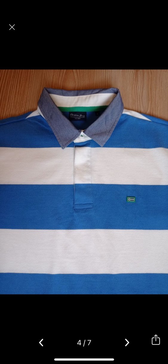 Uzun kollu polo çizgili erkek tişört - Görsel 3