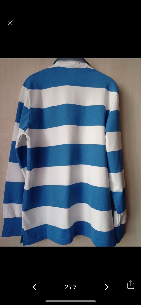 Uzun kollu polo çizgili erkek tişört - Görsel 2