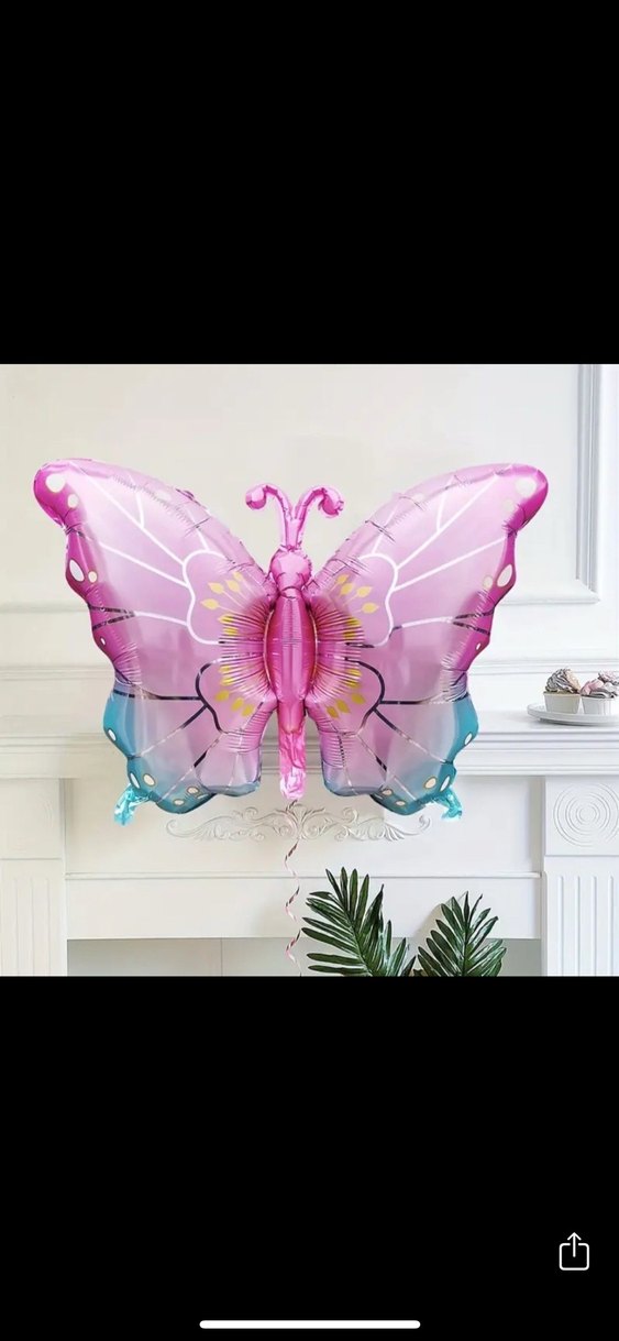 Pembe kelebek balon - Görsel 2