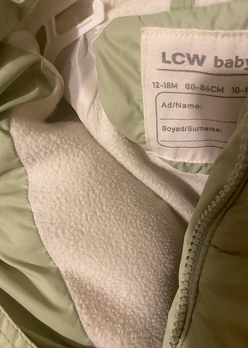 LCW Baby Yeşil Kapüşonlu Kız Bebek Mont - Görsel 5