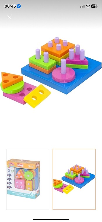 Diğer Kiki Geometrik Şekiller Eğitici Oyuncak