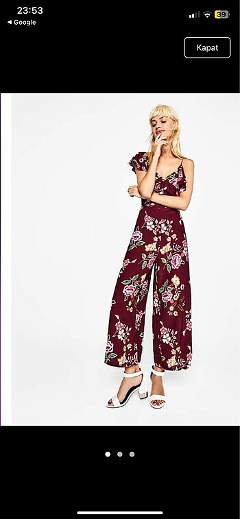 Bershka Çiçekli Tulum