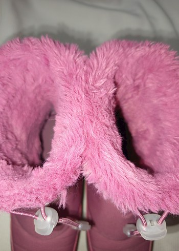 Pembe Kürklü Nakışlı Kız Botu - Görsel 6