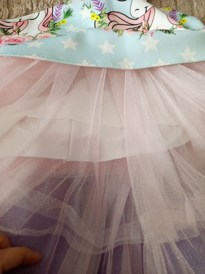 Kız Çocuk Baskılı Askısız Elbise - Görsel 3