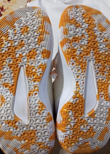 Renkli Baskılı Beyaz Basketbol Ayakkabısı Velcro 35 no - Görsel 6