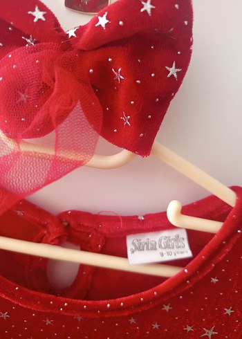 Kız Çocuk Kırmızı Uzun Kollu Fırfırlı Elbise - Görsel 4