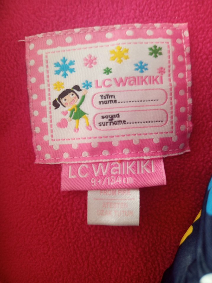 Kız Çocuk Renkli Kalp Desenli Fermuarlı Yelek - Görsel 2