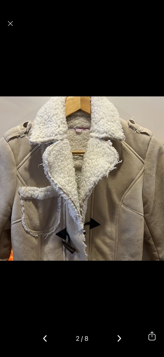 Tally Weijl Kürklü Bej Kadın Ceket S - Görsel 2