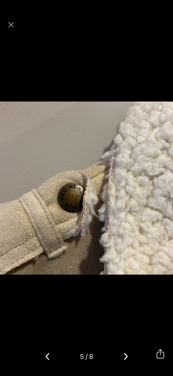 Tally Weijl Kürklü Bej Kadın Ceket S - Görsel 5