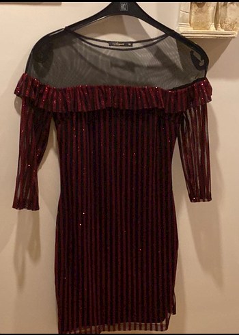Bordo Kadın Elbise - Görsel 2