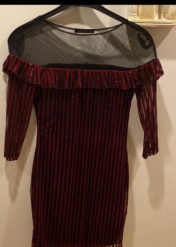 Bordo Kadın Elbise - Görsel 3