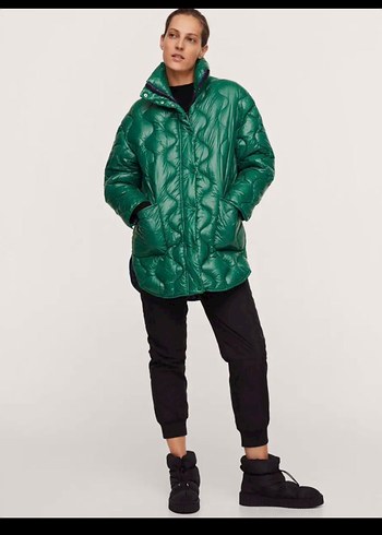 Mango Oversize Kapitone Anorak - Görsel 2
