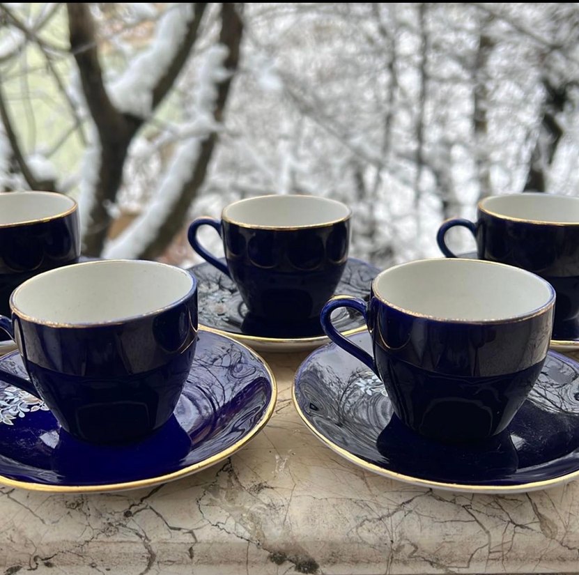 Sümerbank Porselen Kahve Fincan Seti - Görsel 4