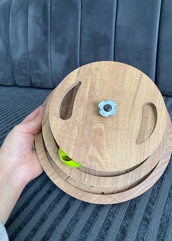 Kedi Oyuncağı Ahşap Üç Katlı Toplu - Görsel 2