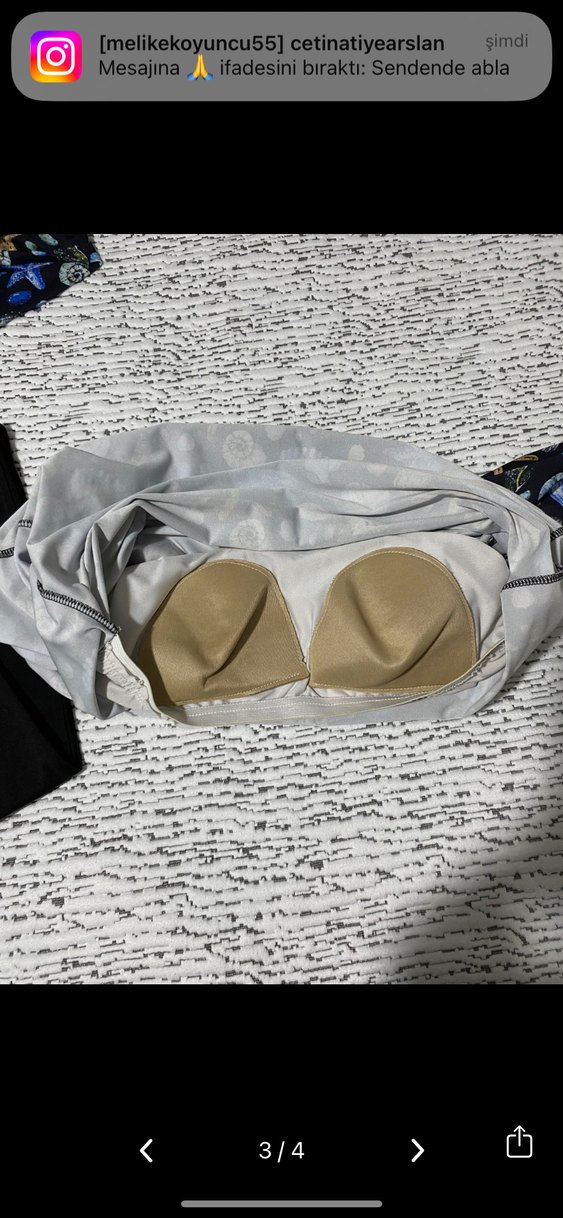 Mavi Deniz Kabuklu Payetli Mini Mayo - Görsel 3