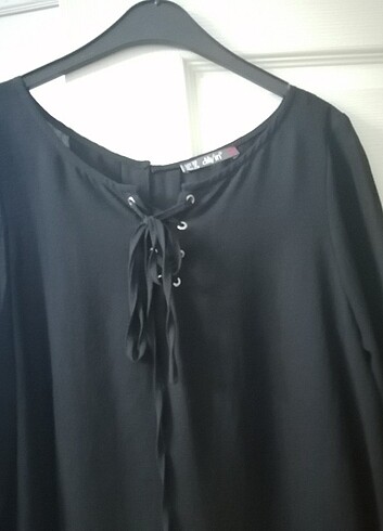 Siyah sifon bluz - Görsel 3