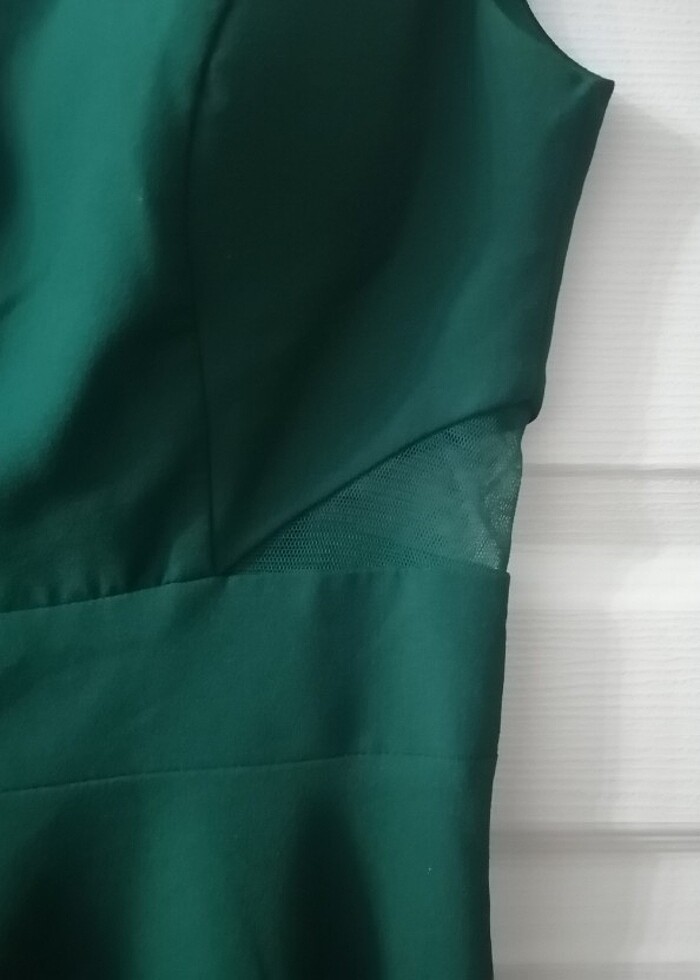 Yeşil abiye elbise - Görsel 3