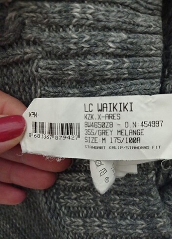 m Beden gri Renk Lcw erkek kazak
