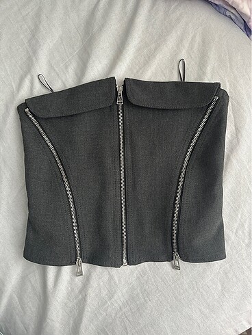 zara straplez bluz