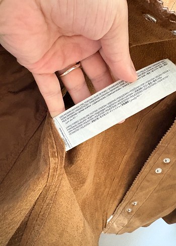 Düğmeli Kahverengi Süet Kadın Ceket - Görsel 3