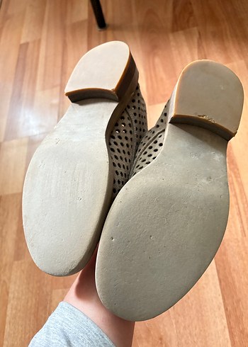 Bej Süet Delikli Ayakkabı - Görsel 3