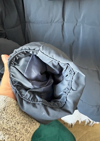 Lacivert Erkek Kapüşonlu Fermuarlı Şişme Mont - Görsel 7