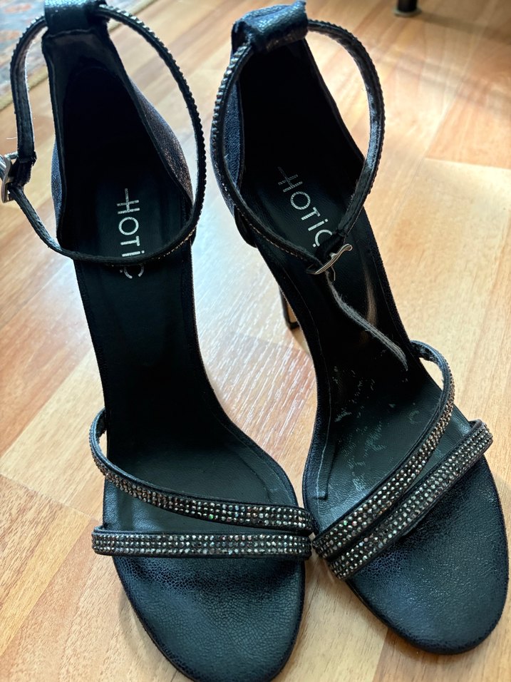 Siyah Taşlı Stiletto Topuklu Kadın Ayakkabı - Görsel 4