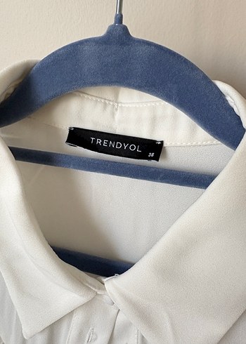 Fırfırlı, Beyaz, Uzun Kollu Kadın Gömlek - Görsel 3