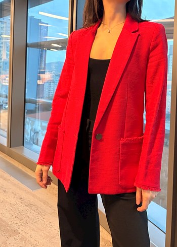 Mango Kirmizi Kadin Blazer Ceket
