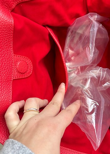 Maialis Kırmızı Süet Kadın Çanta - Görsel 5