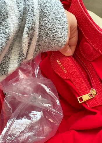 Maialis Kırmızı Süet Kadın Çanta - Görsel 8