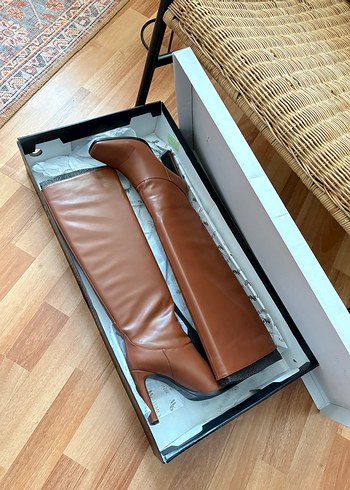 Nine West Kahverengi Deri Kadın Çizme - Görsel 7