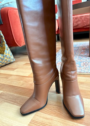 Nine West Kahverengi Deri Kadın Çizme - Görsel 6