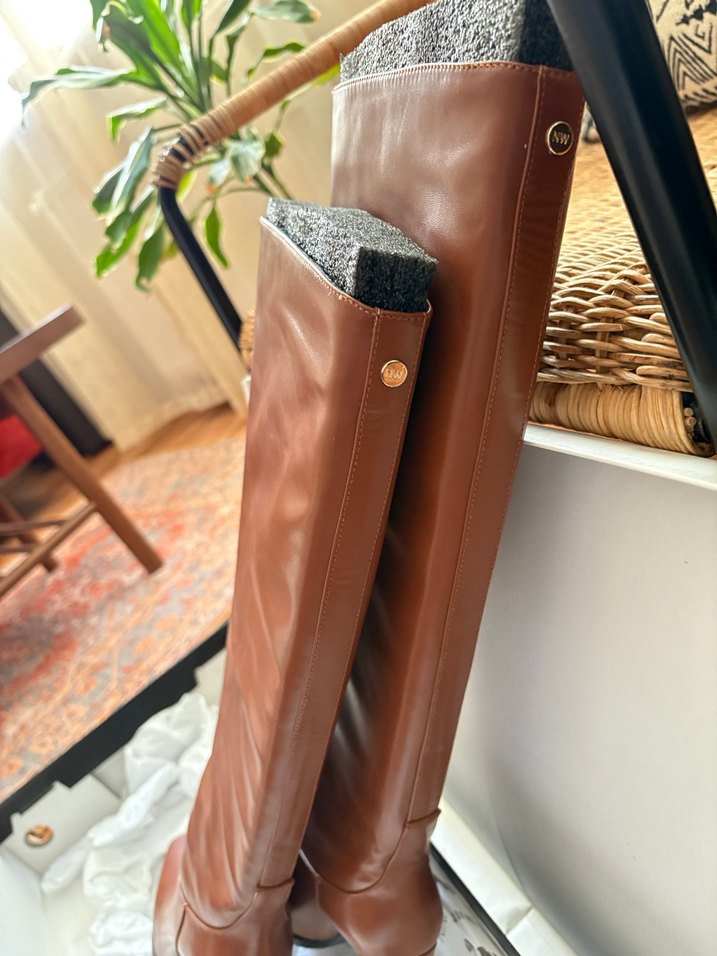 Nine West Kahverengi Deri Kadın Çizme - Görsel 5