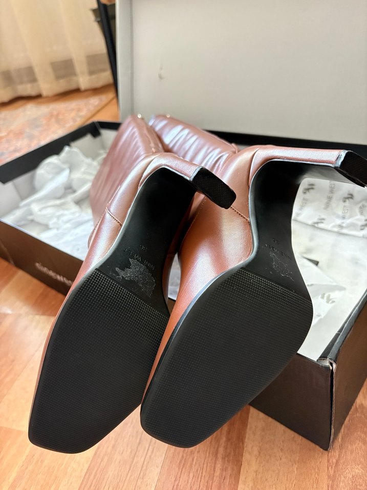 Nine West Kahverengi Deri Kadın Çizme - Görsel 2