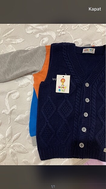 24-36 ay erkek bebek sweatshirt ve yelek