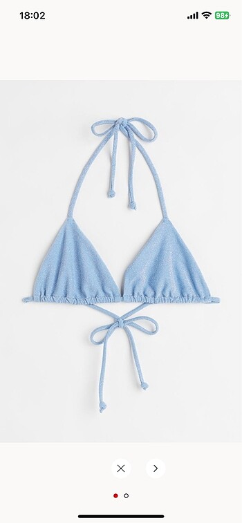 Hm mavi simli bikini