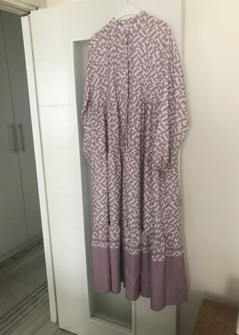 Uzun, Bohem, Bağcıklı, Gri-Mor Elbise