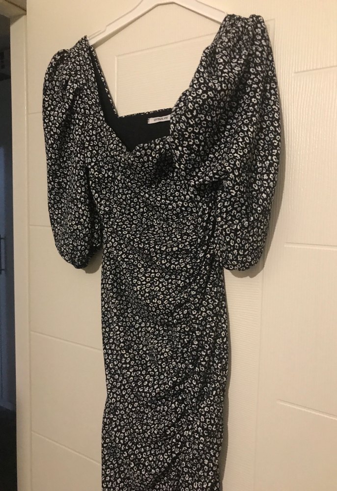 Drapeli V Yaka Kadın Uzun Elbise - Görsel 4