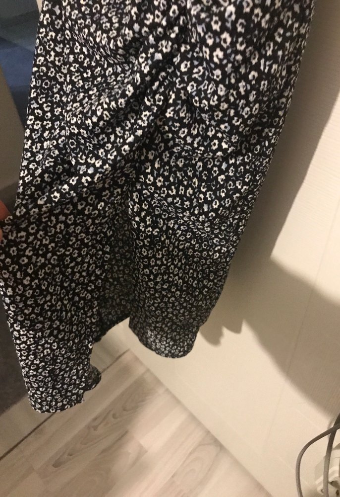 Drapeli V Yaka Kadın Uzun Elbise - Görsel 2