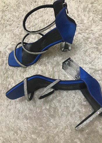 Mavi Yılan Desenli Stiletto hiç gıyılmedı - Görsel 2