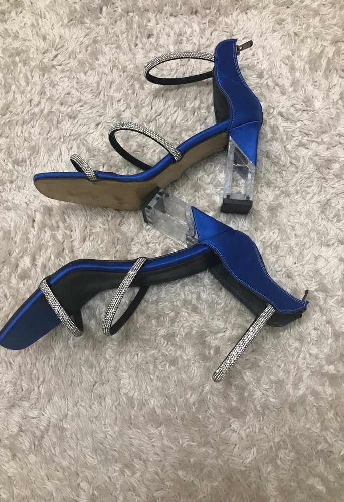 Mavi Yılan Desenli Stiletto hiç gıyılmedı - Görsel 4