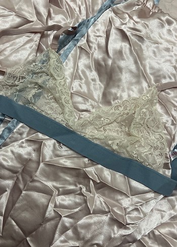 Uzun İp Askılı Gri Bohem Kadın Pijama Takımı ütüsüz gıyılmıyo - Görsel 3