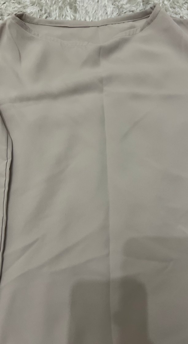 Drapeli Bej Kadın Kumaş Pantolon ust takım - Görsel 2