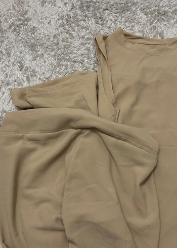 Bej Kolsuz Keten Kadın takım - Görsel 3