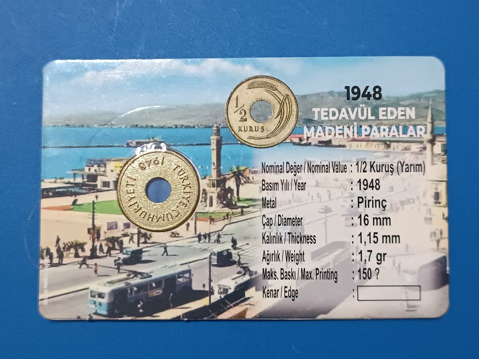 İmitasyon Para Seti - 1/2 Kuruş Madeni Para - Görsel 2