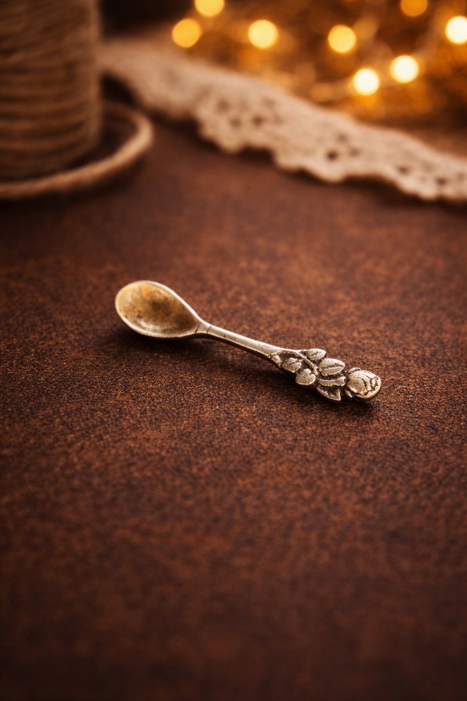 Gümüş eski kaşık - Görsel 2