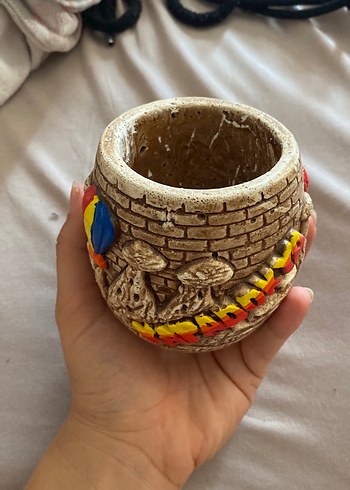 Renkli Desenli Seramik kalem kutusu Kapadokya
