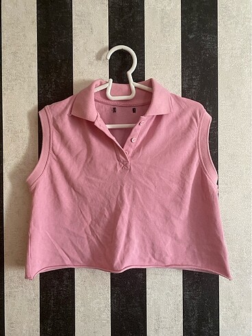 Polo yaka crop
